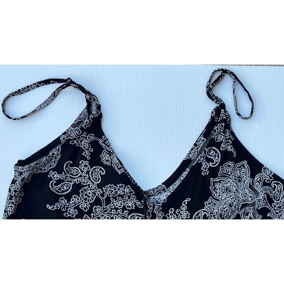 After Party By Nasty Gal Women’s Black Strappy Floral Wide Leg Jumpsuit Size XS - Picture 5 of 16